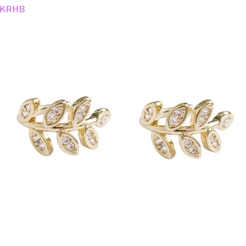 1 Khuyên Kẹp Vành Tai Hình Chiếc Lá Bằng Kim Loại Dễ Thương Cho Nữ Mới