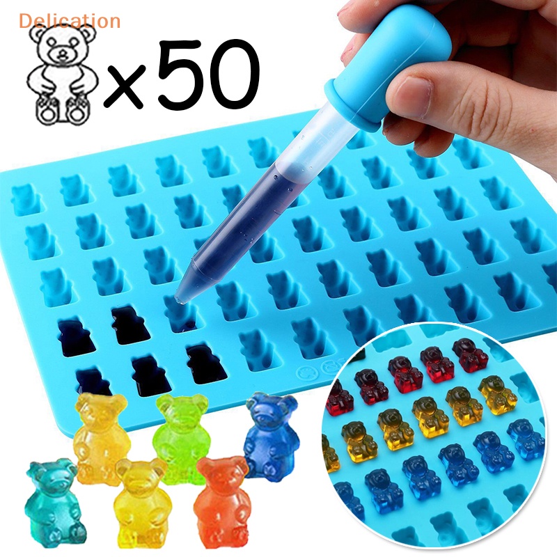 Khuôn Silicon Làm Thạch Rau Câu / Kẹo Hình Gấu Gummy Dễ Thương