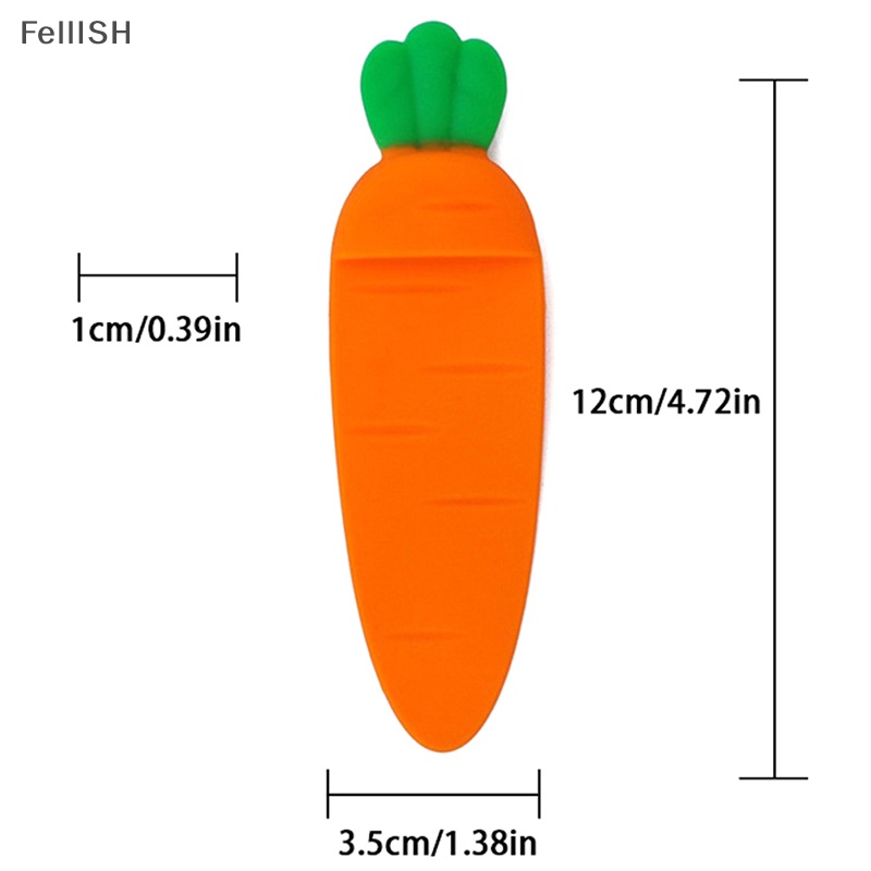 Đồ Đánh Dấu Trang Sách Bằng Silicon Hình Cà Rốt Hoạt Hình Đáng Yêu 439br