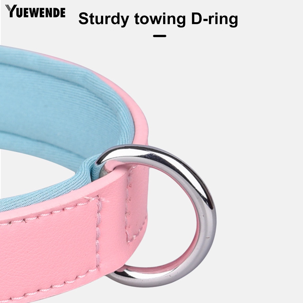 Vòng Cổ Chữ D Bằng Da Nhân Tạo Siêu Mềm Thoáng Khí Chống Thất Lạc Cho Thú Cưng