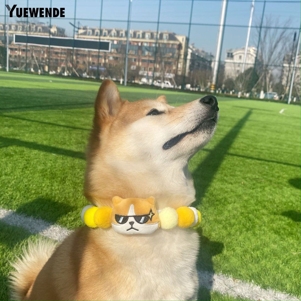 Vòng Cổ Đính Banh Lông Mềm Dễ Thương Cho Thú Cưng