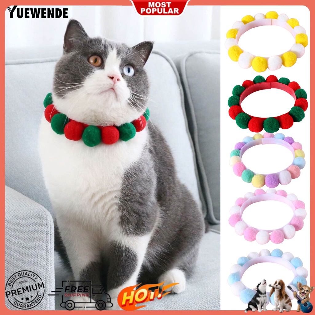 Vòng Cổ Gắn Quả Bông Trang Trí Giáng Sinh Cho Thú Cưng