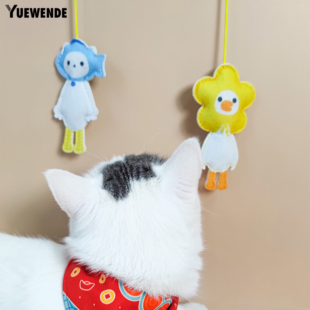 Yq.e Đồ Chơi Gậy Treo Cửa Bằng Nỉ Mềm Mại Đàn Hồi Chống Rách Giảm Căng Thẳng Vui Nhộn Dành Cho Mèo Cưng Trong Nhà