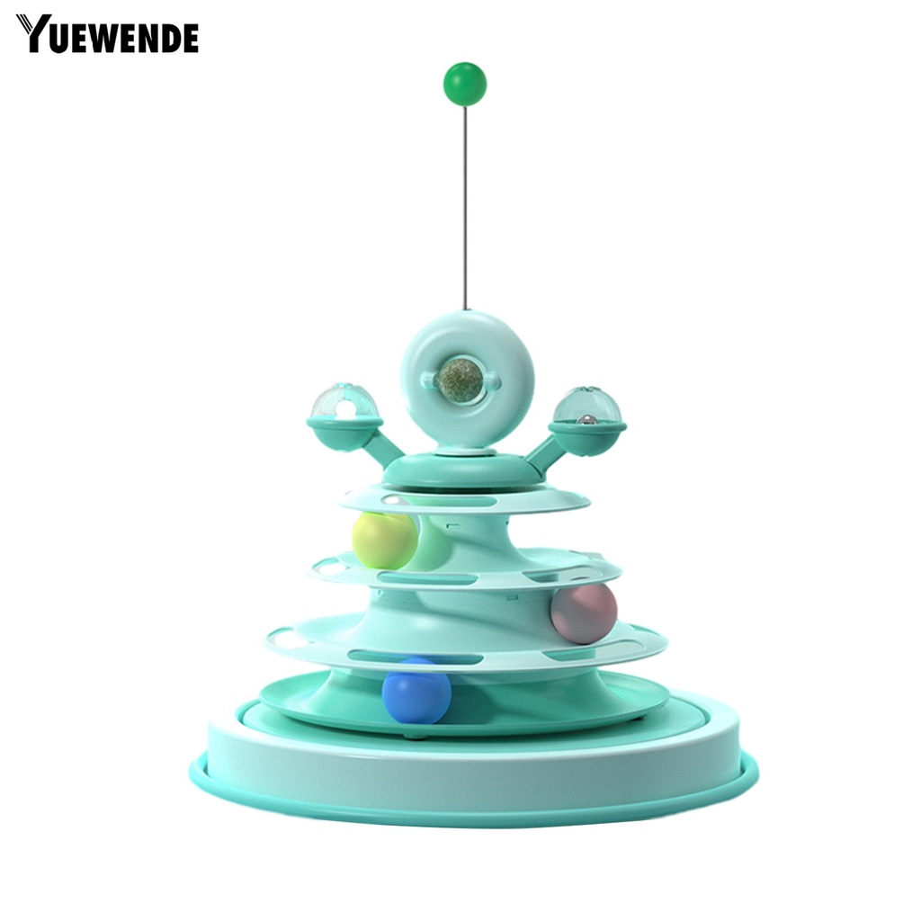Đồ Chơi Nhiều Lớp Có Đường Ray Xoay Vui Nhộn Cho Mèo Cưng