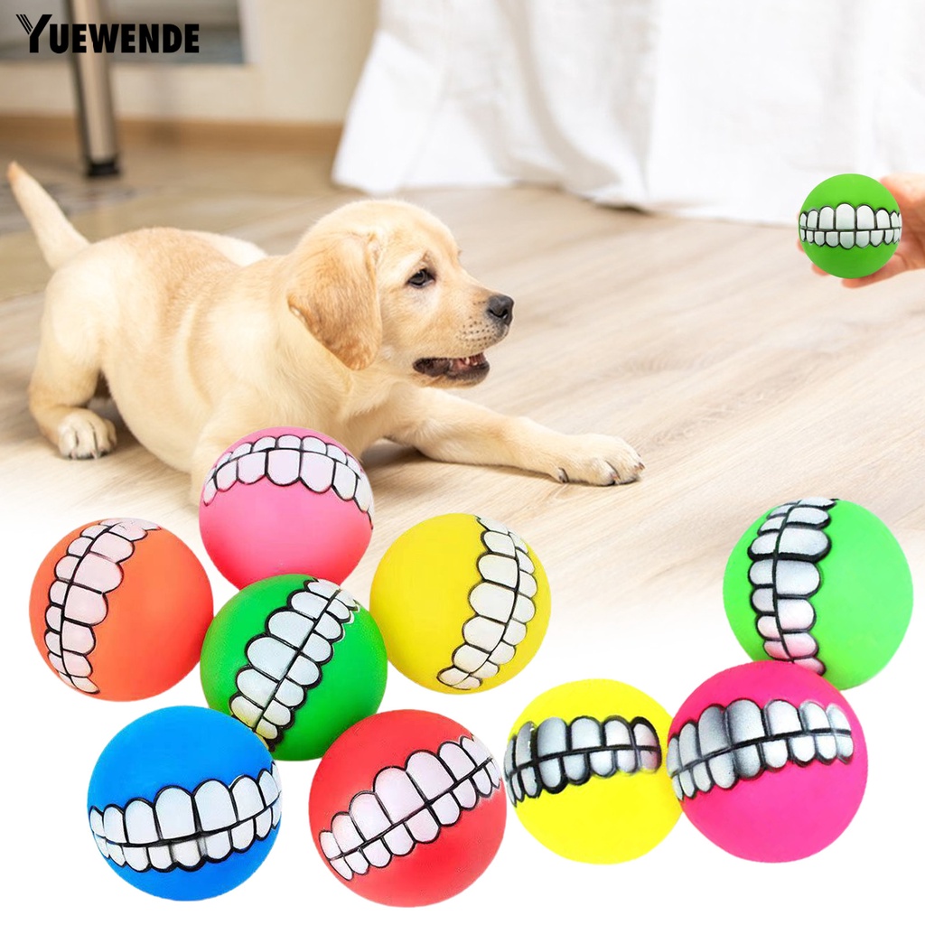 Đồ Chơi Bóng Nhai YQ.E Tích Hợp Còi Chống Cắn Làm Sạch Răng Cho Thú Cưng