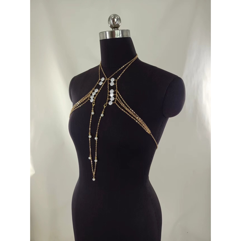 Dây Chuyền Body Chain Mặc Kèm Bikini Quyến Rũ