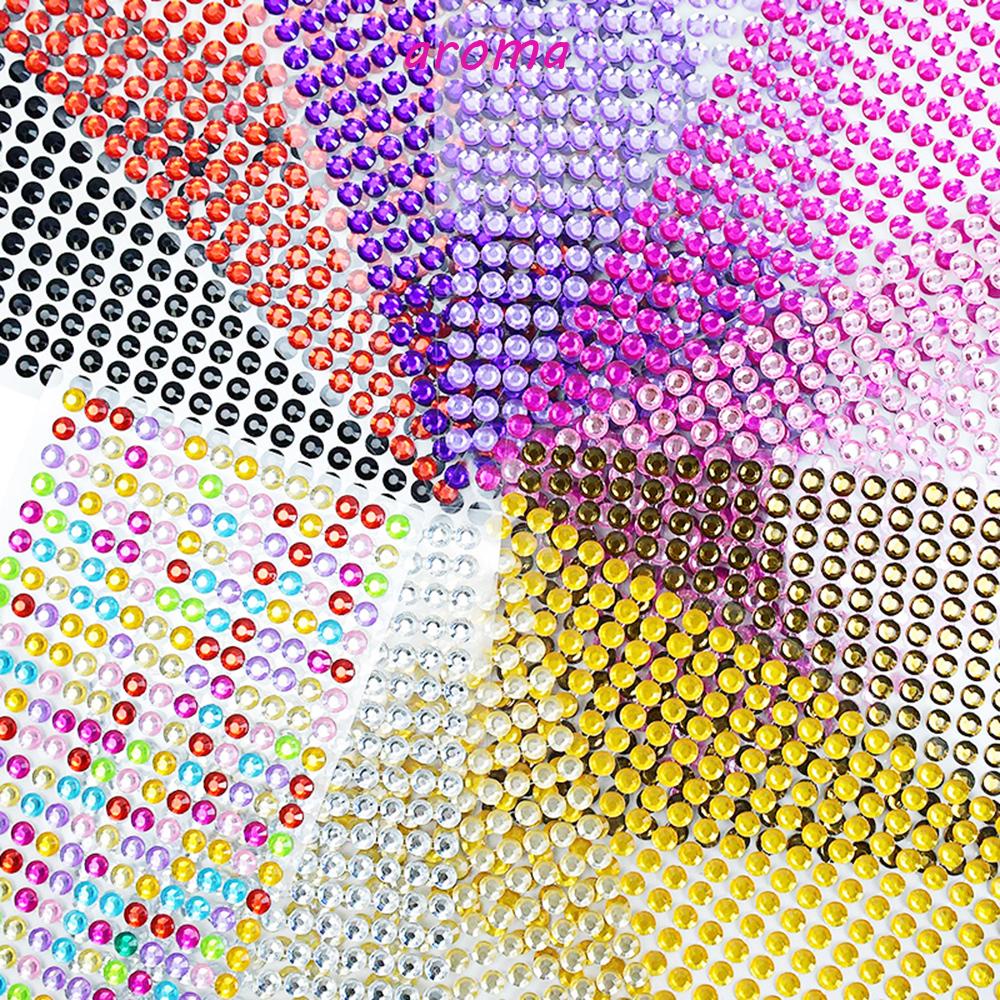 1 Tấm Sticker Kim Tuyến Lấp Lánh Dán Móng Trang Trí Điện Thoại 3 / 4 / 5 / 6mm|Miếng Dán Trang Trí Hình Đôi Mắt Độc Đáo