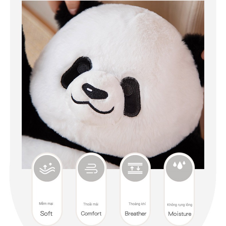Gấu Trúc Nhồi Bông Màu Trắng Đen Dễ Thương