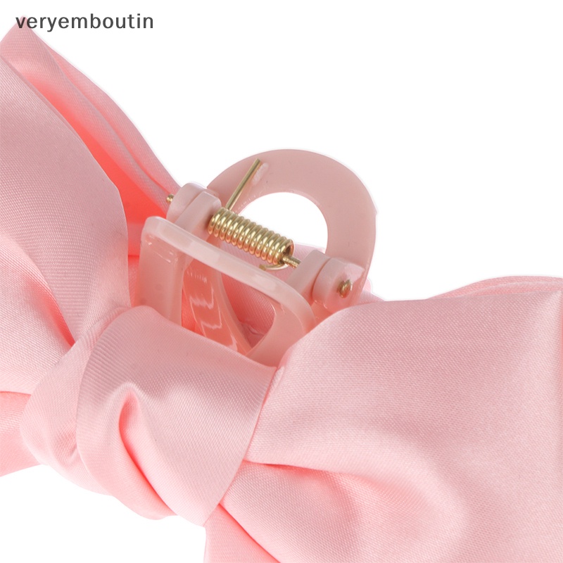 Kẹp Tóc Nơ Lớn Bằng Kim Loại Hai Mặt Thời Trang Hàn Quốc n