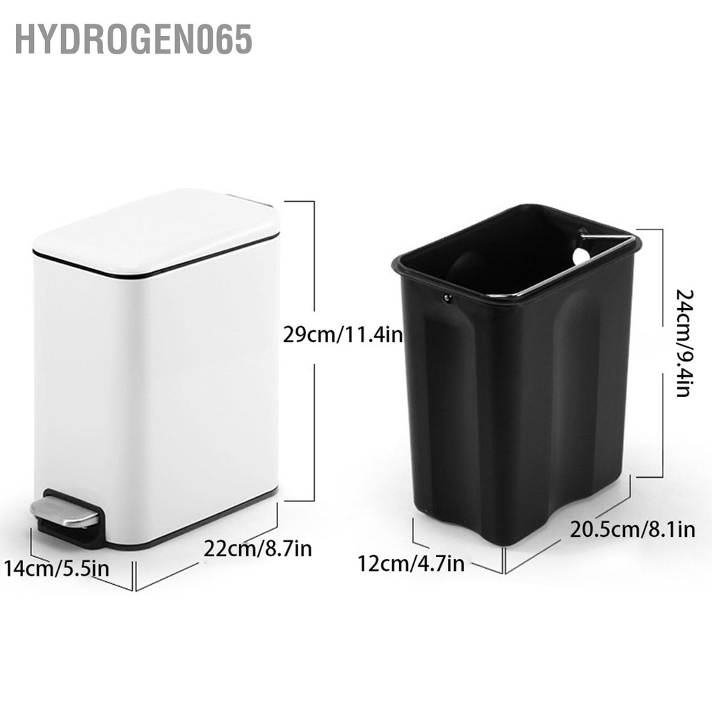Hydrogen065 Thùng rác có bậc bằng thép không gỉ 5L thể đựng cho phòng ngủ tắm