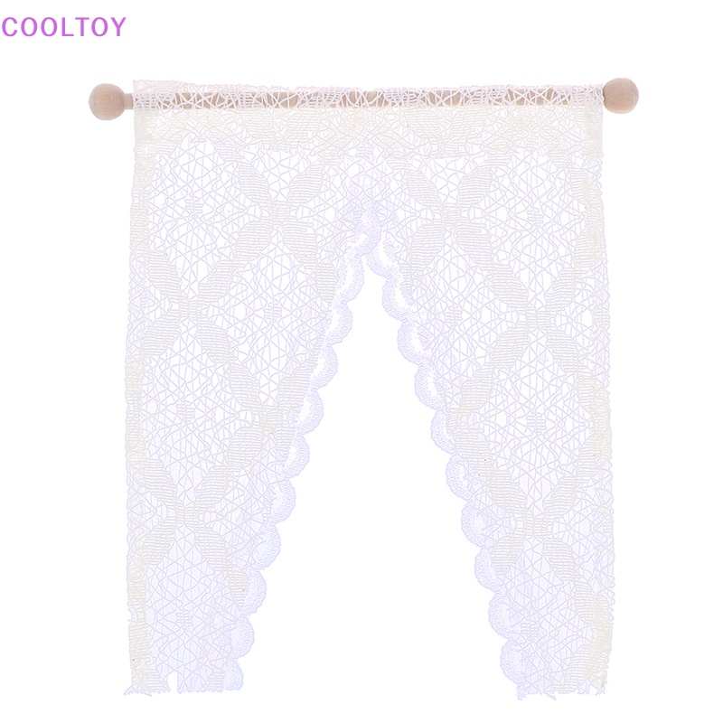 Cooltoy Rèm Cửa Kèm Thanh Treo Tỉ Lệ 1: 12 Trang Trí Nhà Búp Bê