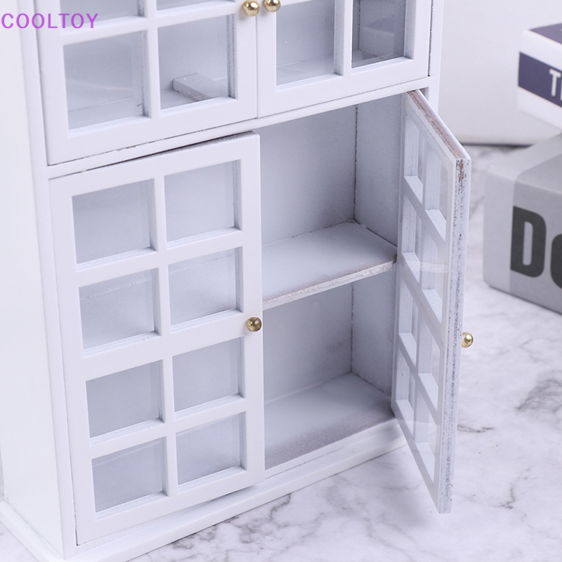 Mô Hình Tủ Bếp Màu Trắng Cỡ 1 / 12 Trang Trí Nhà Búp Bê