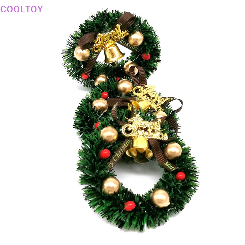 Mô Hình Vòng Hoa Giáng Sinh Mini Tỉ Lệ 1: 12 Trang Trí Nhà Búp Bê