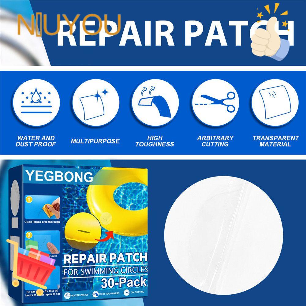 Bộ 30 Miếng Dán PVC Chống Thấm Nước Dùng Sửa Chữa Thuyền Kayak