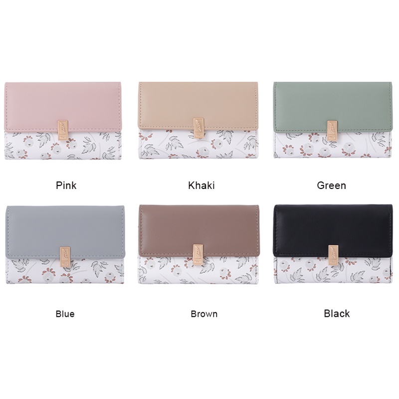 Ví Nữ Cỡ Vừa Hoạ Tiết Hoa Xinh Xắn