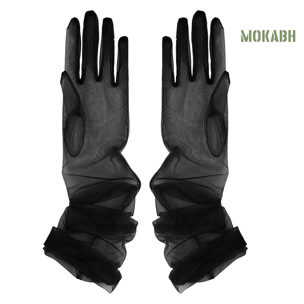 1 Đôi Găng Tay Vải Tuyn Mềm Siêu Mỏng Cao Cấp Chống Trượt Cho Cô Dâu