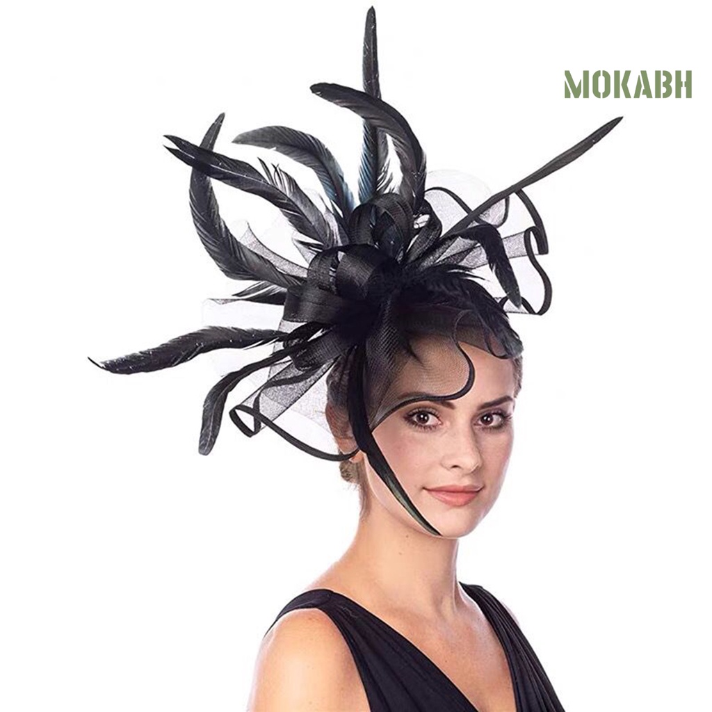 Mũ Lưới Thắt Nơ Trang Trí Tóc Màu Trơn Thanh Lịch