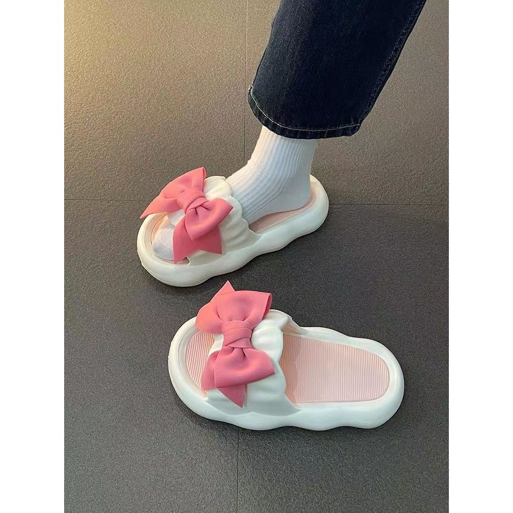 🔥Giá thấp🔥 Sandals đế dày đế dày đế dày đế bánh mì nữ chống trượt chống trượt họa tiết hoạt hình dễ thương