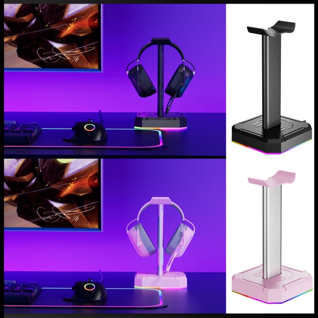 Giá Đỡ Tai Nghe Chơi Game Zevaret Rgb Chống Trượt Tiện Dụng