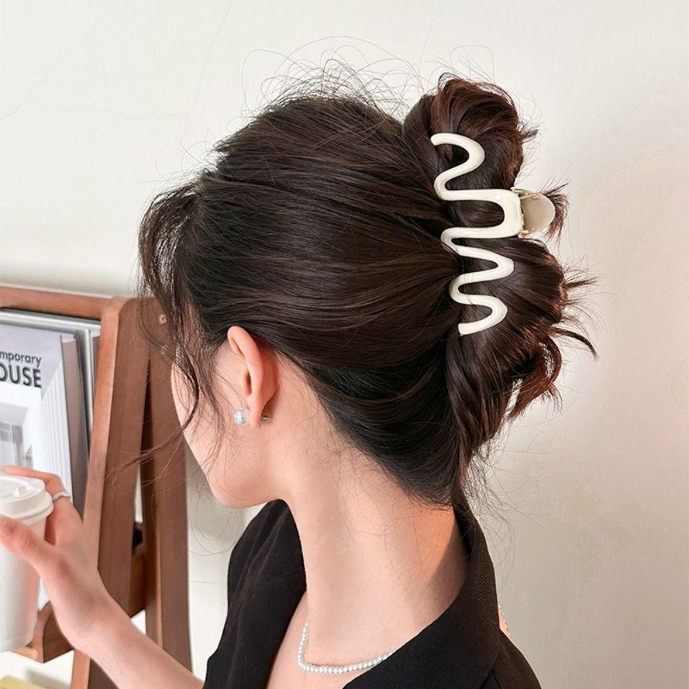 Kẹp Tóc Dạng Móng Vuốt Cá Mập Bằng Resin Nhiều Màu Thời Trang Phong Cách Hàn Quốc Dành Cho Bạn Nữ