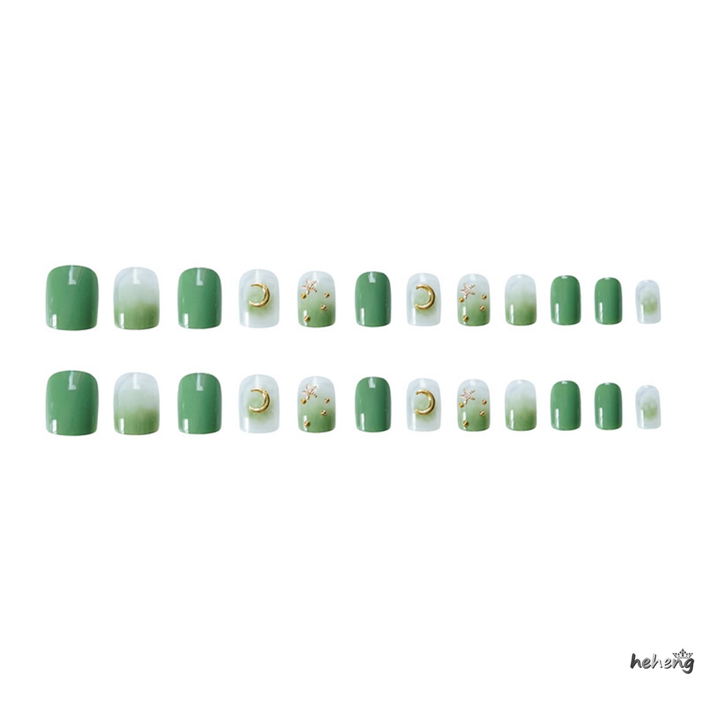 Móng Tay Giả Bóng Hình Ngôi Sao &amp; Mặt Trăng Dễ Sử Dụng