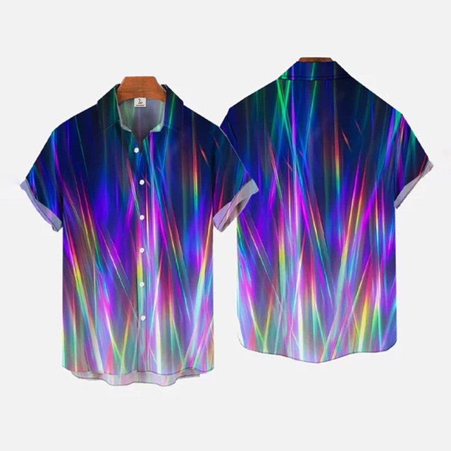 Áo Sơ Mi Nam Ngắn Tay In Họa Tiết 3D Phong Cách Hawaii Thời Trang Mùa Hè 2023