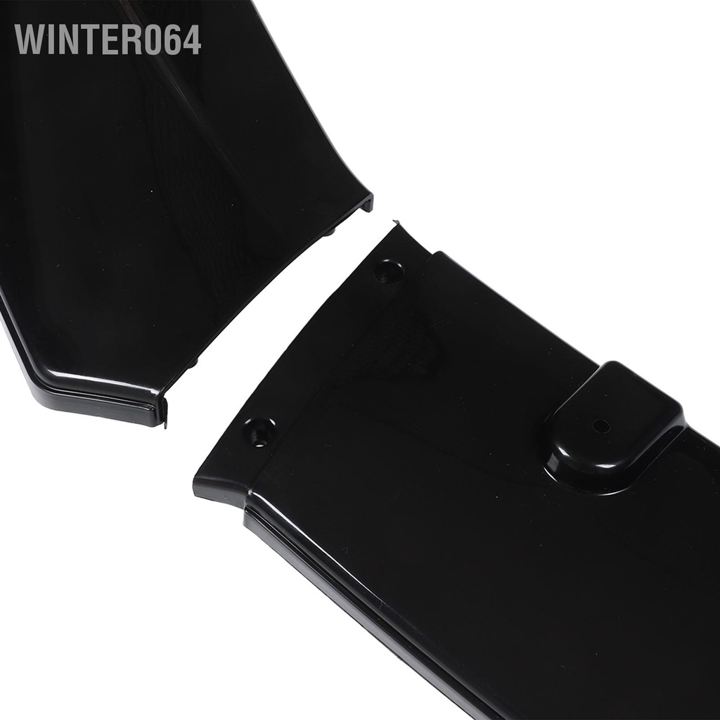Winter064 3 cái Bộ chia môi cản trước dụng cụ cơ thể Spoiler phía màu đen bóng có độ bền cao