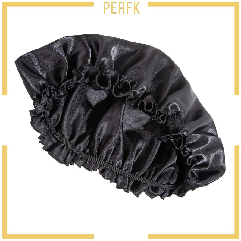 Mũ Trùm Tóc Bằng Satin Co Giãn Cho Tóc Xoăn Dài