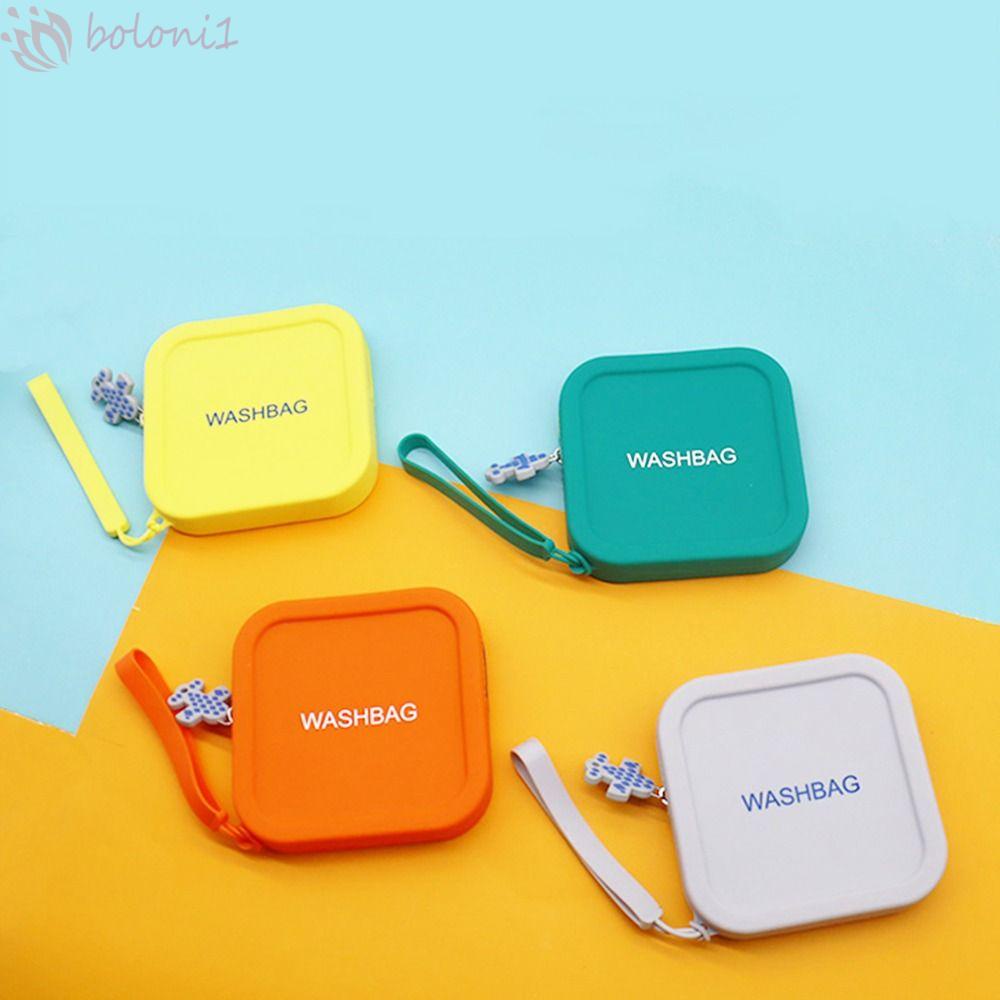 Túi Nhỏ Đựng Tiền / Khăn Ăn Bằng Silicon Dễ Thương Kèm Móc Treo Tiện Dụng Cho Nữ