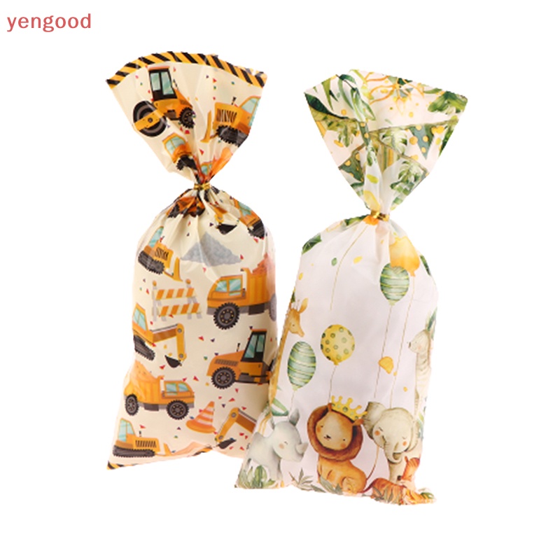 Bộ 50 Túi Đựng Kẹo Chủ Đề Động Vật Xây Dựng