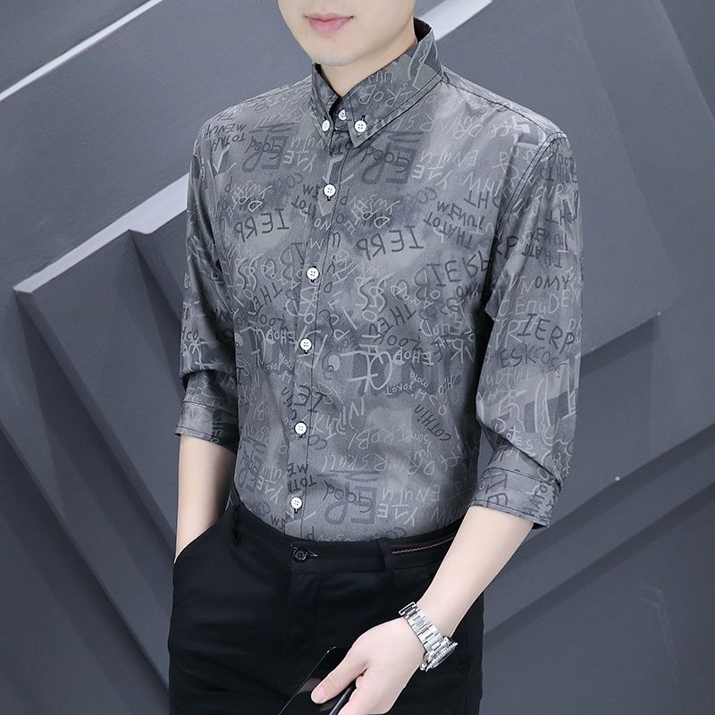 Áo Sơ Mi Kẻ Sọc Dáng Ôm Phong Cách Hàn Quốc Dành Cho Nam Giới