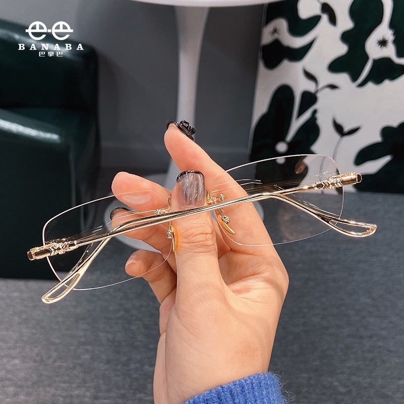 [-0°~-600°Mắt Kính Không Gọng Chống Ánh Sáng Xanh Dành Cho Nam Và Nữ