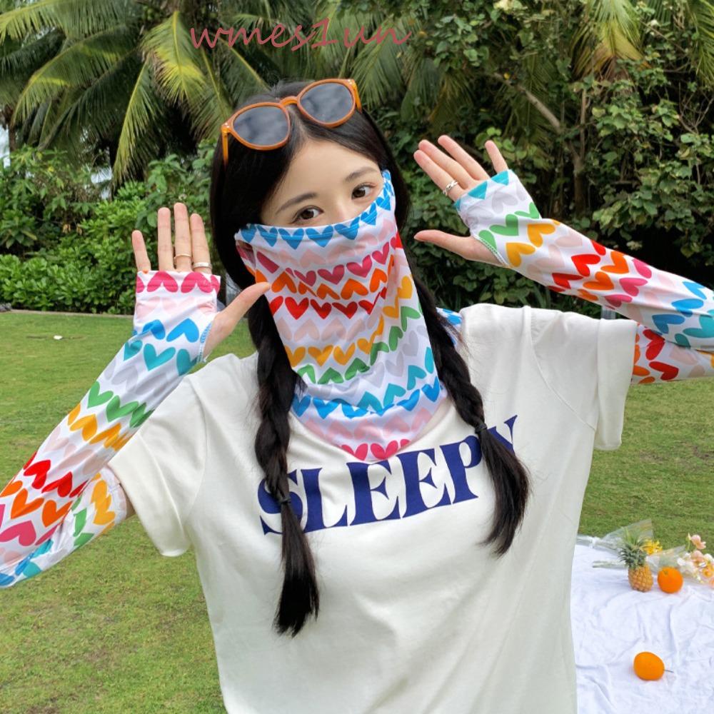 Bộ Khẩu Trang Chống Nắng Bằng Lụa Lạnh Thoáng Khí WMES15H Thời Trang Cho Nữ