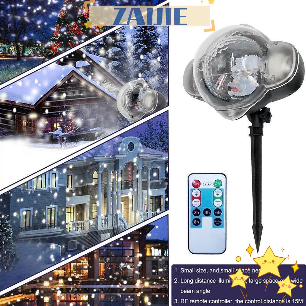 Đèn LED Chiếu Hình Tuyết Zaijie 24 Dùng Trang Trí Giáng Sinh