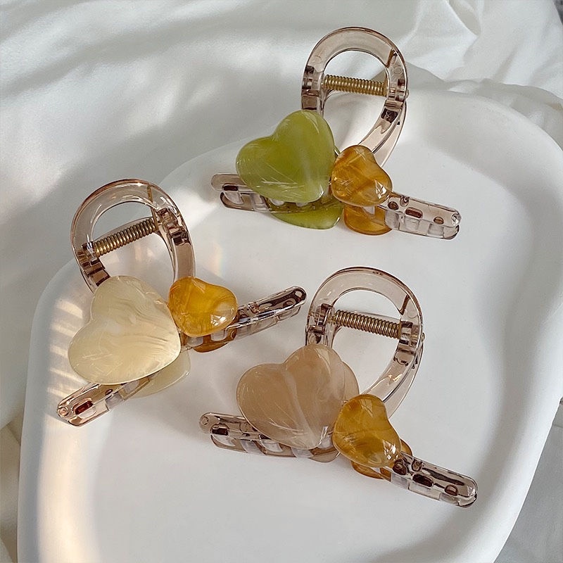 Kẹp Tóc Hình Trái Tim Phong Cách Mới Mùa Hè 2023