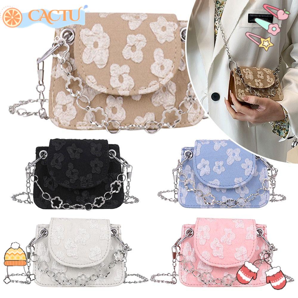 Túi Đeo Chéo Nhỏ Xinh Phối Quai Xích Đơn Giản Thời Trang