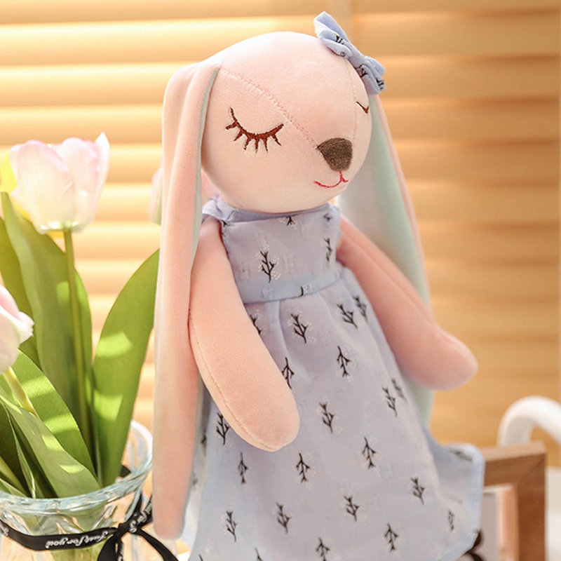 Thỏ Nhồi Bông Tai Dài 35CM Mềm Mại Dễ Thương Cho Bé