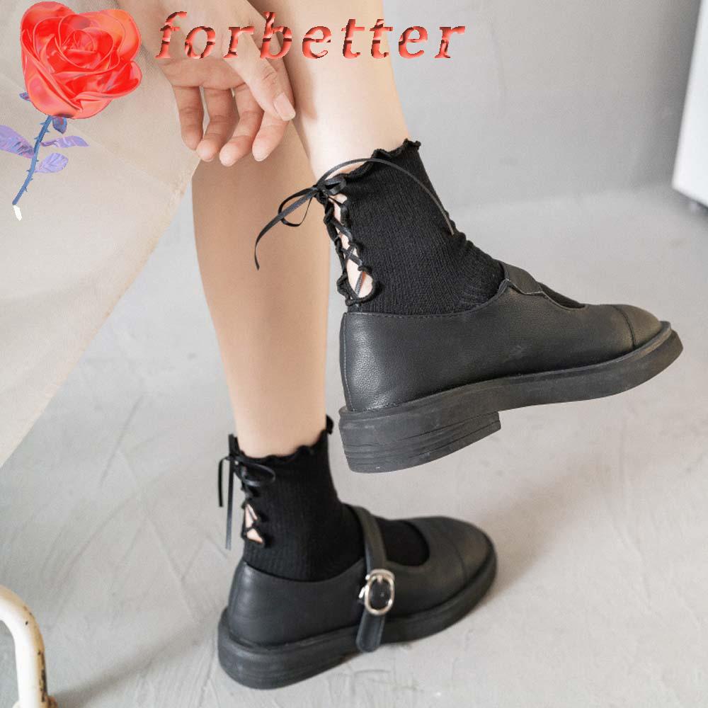 Vớ Màu Trắng Đen Nhún Bèo Phong Cách Hàn Quốc Thời Trang