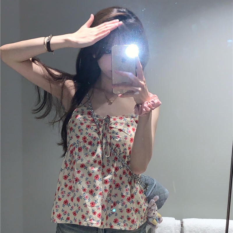 COZOK Áo Hoa Không Tay Dáng Rộng Thời Trang Gợi Cảm Dành Cho Nữ