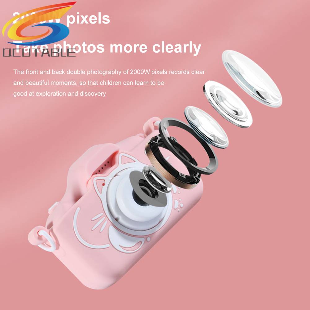 Máy Ảnh Đồ Chơi 20MP HD Màn Hình 2.0 Inch IPS Họa Tiết Hoạt Hình Đáng Yêu Cho Bé