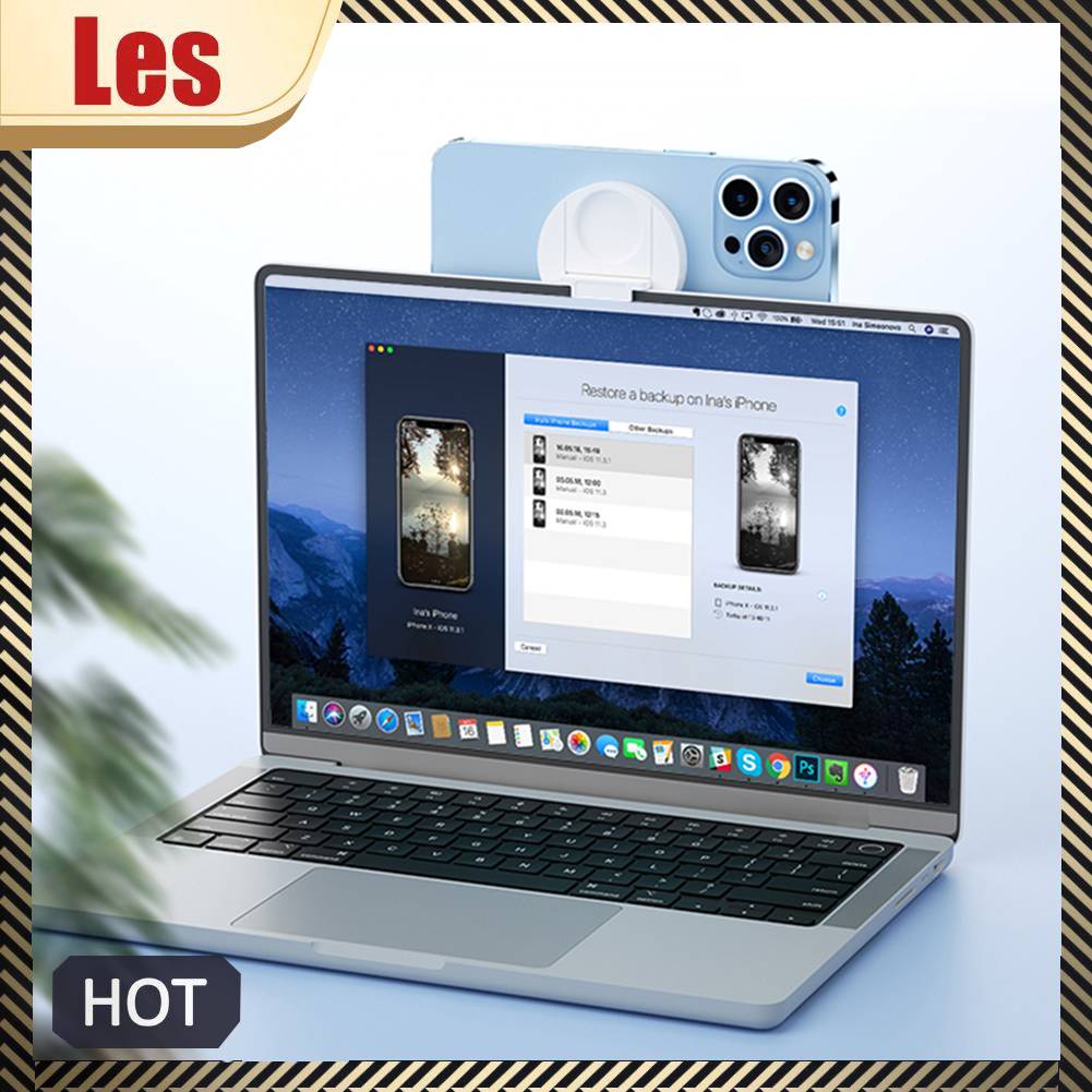 Giá Đỡ Từ Tính 2 Trong 1 Cho MacBook / lphone 14 13 12