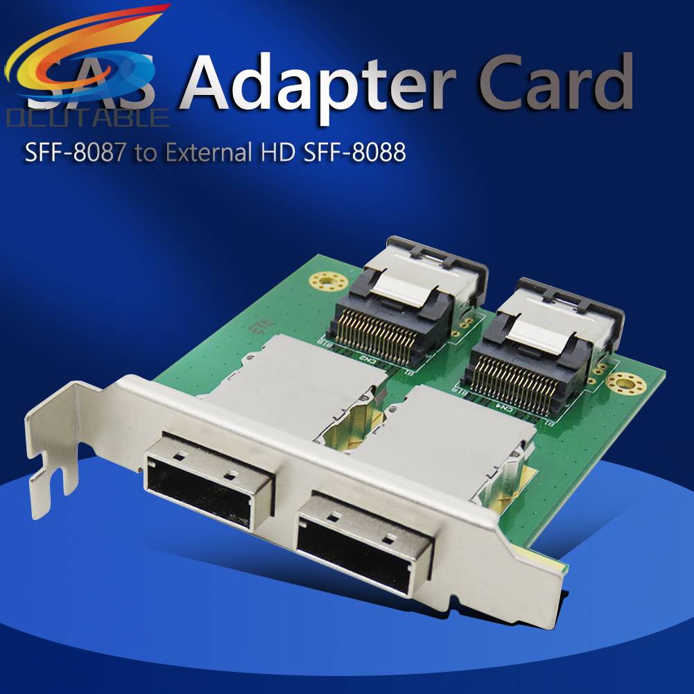 Bộ Chuyển Đổi SAS 2 Cổng Mini SFF-8087 Sang HD SFF-8088 PCI SAS