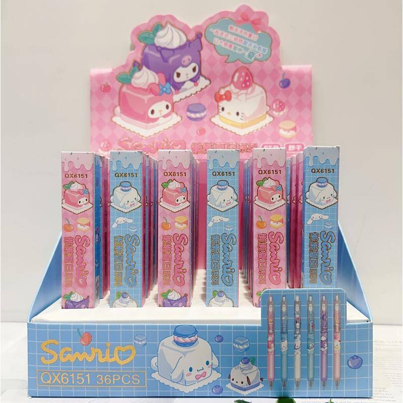 1 Bút Mực Gel Hình Bánh Tráng Miệng Sanrio Hoạt Hình Ngẫu Nhiên TMymelody Kuromi Cinnamoroll Trengyodon Pochacco Làm Quà Sinh Nhật Cho Học Sinh