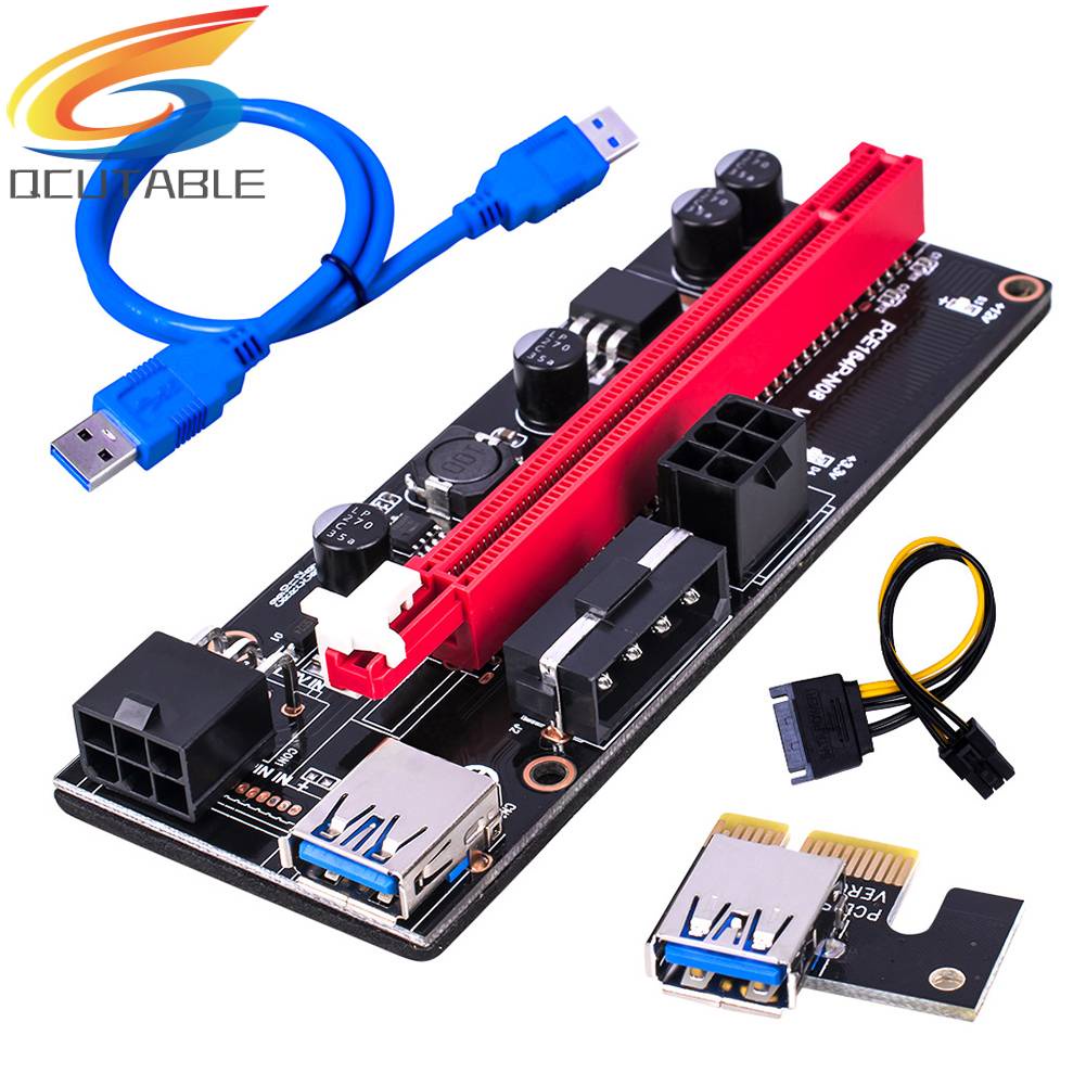 Thẻ Mở Rộng Pcie Ver009S Pcie 1X Sang 16X Cổng USB 3.0
