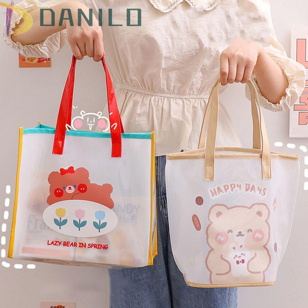 DANILO Túi Đựng Đồ Vệ Sinh Bằng PVC Họa Tiết Hoạt Hình Dễ Thương Tiện Dụng Mang Theo Du Lịch