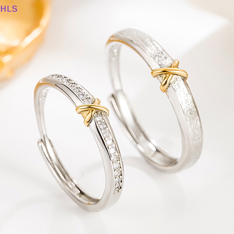 Nhẫn Cặp Đính Đá Zircon Phong Cách Hàn Quốc Thời Trang