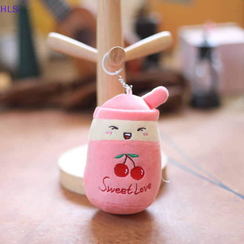 1 Búp Bê Nhồi Bông Hình Ly Trà Sữa 12cm Có Móc Khóa Dễ Thương