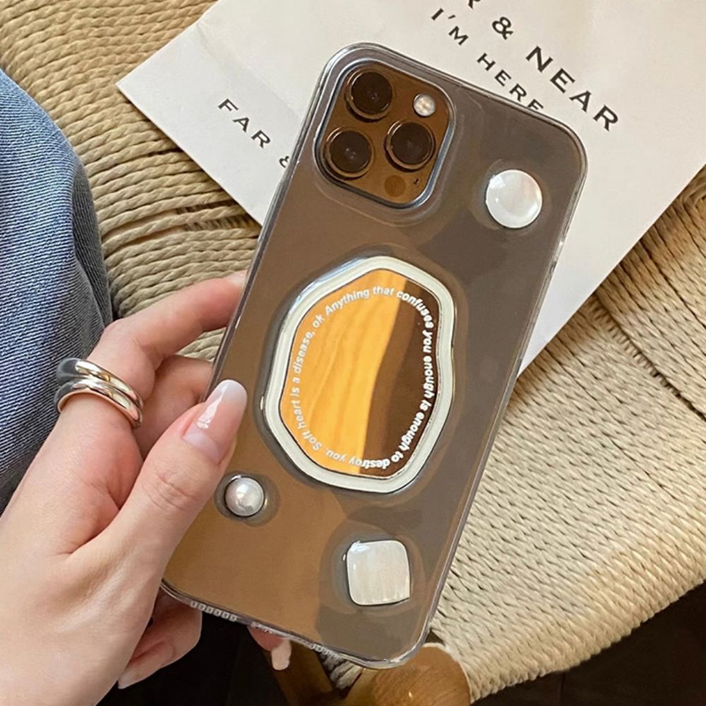 Ốp Điện Thoại TPU Mềm Trong Suốt Đính Ngọc Trai 3D Lấp Lánh Chống Sốc Cho IPhone 14 13 12 11 Pro Max X XR 8 7 Plus SE