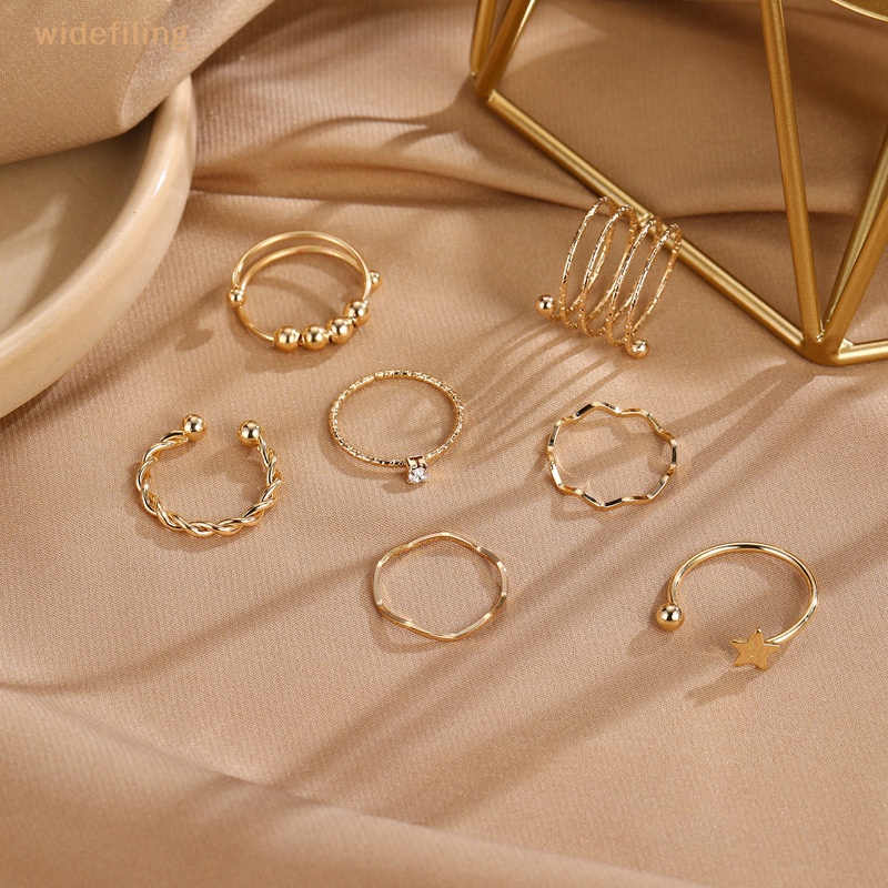 Set 7 Nhẫn Hở Phong Cách Bohemian Thời Trang Cho Nữ