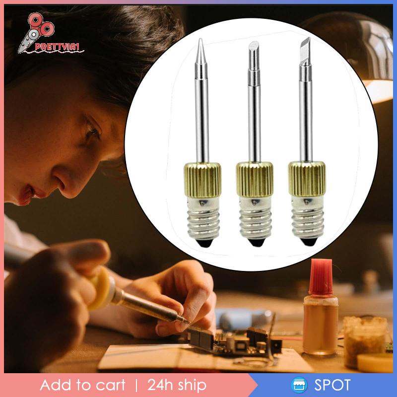 Bộ 3 Đầu Hàn E10 Bằng Sắt Prettyia1 Thay Thế Tiện Dụng